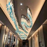酒店大堂展厅艺术创意吊灯走廊LED水晶吊灯
