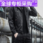 日本香港男士皮衣，外套秋季帅气时尚青年，机车真皮绵羊皮连