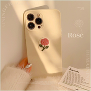 立体藕粉玫瑰花11适用13promax全包，11个性手机壳，15苹果iphone14温柔风