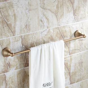 全铜仿古毛巾杆欧式毛巾，挂加长卫生间，欧式单杆毛巾架浴室挂件