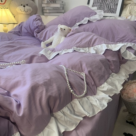 紫色床单被套