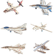 儿童军事f-18战斗机，3d木制立体拼图，拼板diy手工益智玩具