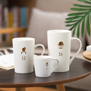 亲子杯子家庭装一家三口家用喝水杯专人专用陶瓷杯个性简约马克杯