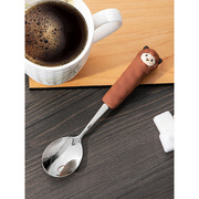 可爱不锈钢汤勺304食品级长柄创意小勺子高颜值喝汤调羹甜品勺