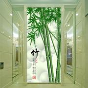 玄关无缝墙布18D中式竹子壁画走廊过道墙纸竖版背景墙壁纸自粘画