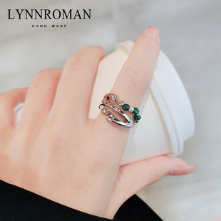 lynnroman小众设计高级感戒指个性时尚开口戒可调节冷淡风食指戒