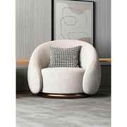 北欧轻奢极简休闲椅设计师椅短绒，懒人沙发椅客厅，老虎椅旋转单人椅