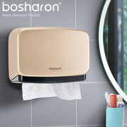 博莎朗bosharon卫生间擦手纸盒挂式免打孔厕所厨房擦手纸架壁挂式