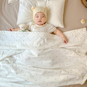 婴儿纯棉盖毯新生儿夏季薄被儿童，午睡豆豆毯春秋被空调毯子针织棉