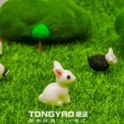 微缩动物diy手工制作过家家小玩具摆件仿真迷你兔子 羊微景观场景