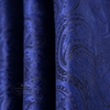 美式别墅北欧客厅落地窗奢华豪华火腿，花纹藏青色绒布压胶窗帘成品