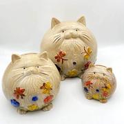 创意猫咪存钱罐复古居家装饰品陶瓷大号龙猫储蓄罐送生日礼物