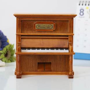 三角钢琴音乐盒创意留声机乐器高颜值情侣生日奖励八音盒音乐