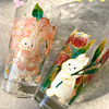 手绘玻璃杯diy彩绘杯子画材料，包颜料(包颜料，)儿童手工制作锤纹琉璃杯礼物