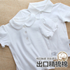 儿童夏季纯白色短袖t恤女童纯棉薄款女宝宝打底衫学生上衣POLO衫