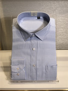  两色小格子长袖衬衫商务免烫舒适透气衬衣标准版 男