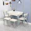 小户型折叠餐桌椅组合家用北欧实木伸缩桌长方形简约钢化玻璃饭桌
