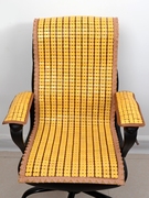 凉席椅垫透气办公室坐垫靠垫一体夏季转椅防滑凉垫麻将块竹座垫套