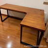 实木转角书桌家用电脑桌L型拐角桌子靠墙角现代简约办公桌写字台