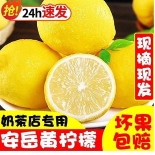四川安岳黄柠檬(黄柠檬)5斤新鲜水果一级果当季现摘榨汁皮薄多汁整箱9