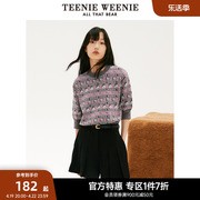 teenieweenie小熊奥莱五分，袖套头圆领毛衣时髦毛，针织衫上衣女