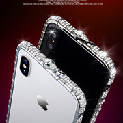 适用苹果13手机壳iphone14pro水晶12pro钻石，678plus金属xs边框，14promax女款14plus带钻11闪钻壳