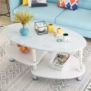 北欧创意茶几简约现代小户型客厅桌子，家用沙发卧室迷你双层小圆桌