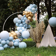 清新灰蓝色冰雪奇缘主题气球链儿童生日派对布置用品周岁百岁道具