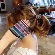 彩色5个装绑头发发圈韩国网(韩国网)红扎头皮筋，森女系韩版发绳头饰品