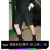 kamianger原创设计感粗斜纹，夏季休闲高级宽松黑色单褶短西裤男潮