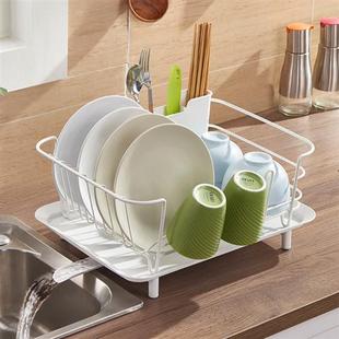 不锈钢碗碟架厨房置物架台面沥水，收纳架挂水杯，杂物筷子架多功能