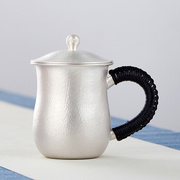 银杯子999纯银水杯，主人杯手工茶具办公室，咖啡杯个人家用功夫茶杯