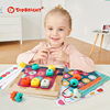 特宝儿彩虹堆叠排序盒叠叠高串串乐拼图识颜色认数字儿童串珠玩具