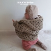 韩国进口婴幼儿可爱保暖加绒连帽外套宝宝冬装复古波点棉袄