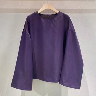 多多还是多多重缎紫缎香云纱衬衫qy-23xc691-1