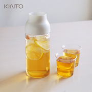 日本kinto凉水壶玻璃耐热高温防爆家用大容量冷萃壶凉白开水瓶杯