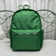 时尚绿色潮款夏日旅行背包初高中书包，超轻双肩包女大号3747