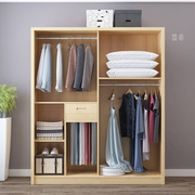 定制全实木松木家具，推拉移门衣柜1.21.41.6米两门衣橱储物