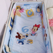 丽婴房婴儿床上用品套件，五件套宝宝床上用品床围床靠被子