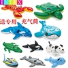 儿童游泳池水上充气坐骑成人乌龟鳄鱼海豚动物造型戏水玩具游泳圈