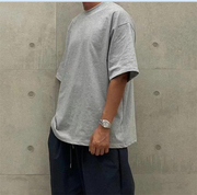 韩国男装纯色基本款百搭圆领净版棉质OOTD打底衫高品短袖T恤