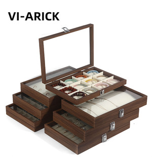 vi-arick首饰盒收纳盒复古戒指，项链珠宝展示盒，手镯吊坠文玩收纳盒