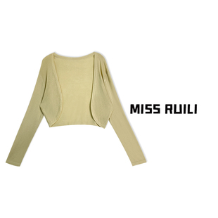 MISS RUILI定制 春夏季天丝针织小坎肩薄款外搭女防晒开衫A6885