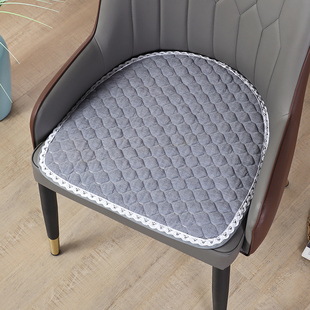 马蹄形餐椅坐垫椅垫轻奢风雪尼尔，防滑凳子垫家用弧形半圆形椅子垫