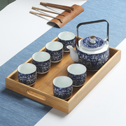 景德镇陶瓷器茶具茶盘套装青花，提梁壶泡茶壶，大茶壶家用凉水壶