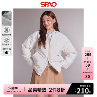 spao韩国同款春季男女，短款棉服情侣加厚外套spjpd4tc01