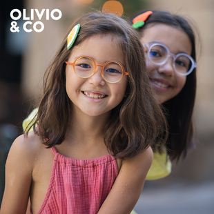 OLIVIOCO儿童防蓝光眼镜舒缓疲劳小孩近视眼镜可配度数定制镜片