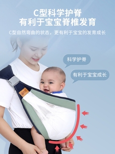 一人带娃神器背带婴儿前抱式新生婴儿抱带搂娃神器0一6月解放双手