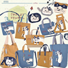 日本秋季猫咪玛蒂尔达系列手提包斜挎包布艺零钱包单肩通勤