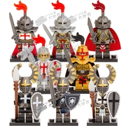 兼容乐高中古城堡帝国，圣殿条顿骑士士兵，moc拼装积木人仔玩具x0348